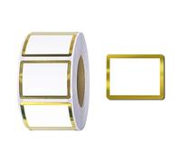 PROTECH® Lot de 500 étiquettes autocollantes rectangulaires pour bricolage, remerciement, logo, code QR (57 mm x 32 mm)