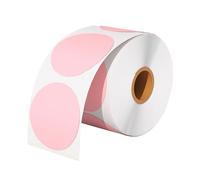 PROTECH® Lot de 500 étiquettes autocollantes thermiques pour bricolage, remerciement, logo, code QR (50 mm x 50 mm) Rose