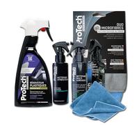 Protech MC - Kit Nettoyage Voiture Intérieur - Rénovateur Plastiques Voiture Interieur avec Nettoyant Vitre Voiture et accessoires voitures - Kit Nettoyage Voiture Interieur Complet 5 Pièces
