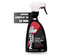 ProTechMC | Lavage sans Eau pour Voiture - Brillance Instantanée - Lave, Lustre et Protège - Toutes Surfaces Lisses - Carrosserie, Plastiques Peints, Jantes - sans Rinçage - Made in France - 500 ML