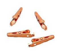 ProTechTrader Clips solides Cuivre Alligator (paquet de 4) Crocodile Jaw à souder Heat Sink et bricolage Clip de test Connecteur de fil pour 5 ampères nominale (5a) et jusqu'à 12 ga (12AWG) fil