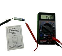 ProTechTrader Multimètre numérique de base avec 7 fonctions de test AC DC Tension Résistance Courant Transistor Diode Buzzer Continuité sonore et sortie d'onde carrée