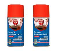PROTECT EXPERT 2 Aérosols Anti Punaises De Lit & Anti Puces - Foudroyant - 2x150ml - Diffusion Automatique - Traite 100m3 - Efficace Contre Les Infestations PUPA150NX2