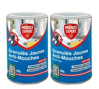 PROTECT EXPERT 2 Boites Granulés Anti Mouches - Attractifs Jaunes - 2x300g - Forte Appétence - Spécial Infestation GRAMOUCH300NX2