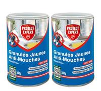Protect Expert 2 Boites Granulés Anti Mouches - Granulés Attractifs Jaunes - 2x300g - Très Forte Appétence - Efficacité Rapide - Spécial Infestation De Mouches GRAMOUCH300NX2