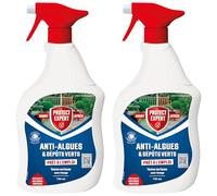 PROTECT EXPERT Anti Algues Lichens 2 Pulvérisateurs Prêt à l'Emploi 2x750ml