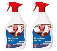 PROTECT EXPERT Anti Punaises De Lits & Acariens - Elimine les punaises de lit Larves et Adultes - Prêt à l'emploi 2x 1L - Efficacité Longue Duré Matelas,canapés, draps... - Ne tâche Pas - PUPAL1X2