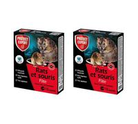 PROTECT EXPERT Anti-Rats et Souris - 30 Sachets Pâtes - 300g - Efficacité Radicale - Tous Lieux - Prêt à l'emploi - RASOU150NX2