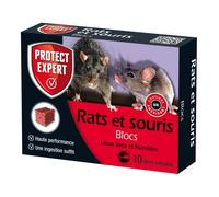 PROTECT EXPERT FB300 Rats & Souris | 10 Blocs extrudes pour lieux secs et humides, 300 GR