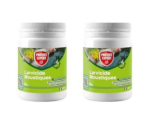 PROTECT EXPERT Lot de 2 Larvicides Moustiques - 2x100g - Lutte contre le développement des larves de Moustiques - Protection Longue Durée - Efficace Contre Le Moustique Tigre LVGRA100NX2