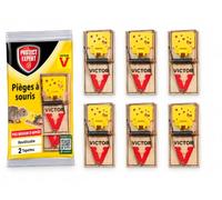 PROTECT EXPERT Lot de 6 Tapettes Souris Préappâtées - Socle Bois FSC | Armement Facile - Réutilisable - Pas Besoin d'Appât - SOUTAP2NX6