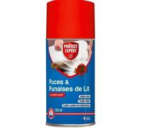 PROTECT EXPERT - Aérosol Anti Puce & Punaise de Lit - Traite les Infestations - Action Choc - Effet Foudroyant- Traite 100 m3 - Insecticide - PUPA150