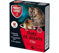 PROTECT EXPERT RASOU150 RASOU150-Pate Rats et Souris 150g-Lieux secs et humides-Efficacite maximale Sachets pre-doses