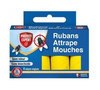 Ruban attrape-mouches Fly Catcher Strips - Lot de 4 - Glu extra forte