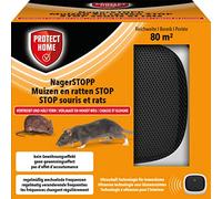 Protect Home NagerStop Répulsif électronique à ultrasons pour Rats et Souris pour 80 m²