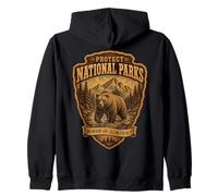 Protect National Parks Bear Vintage Arrowhead Badge Apparel Sweat à Capuche