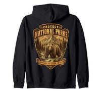 Protect National Parks Bear Vintage Arrowhead Badge Apparel Sweat à Capuche