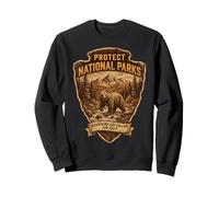 Protect National Parks Bear Vintage Arrowhead Badge Apparel Sweatshirt