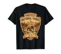 Protect National Parks Bear Vintage Arrowhead Badge Apparel T-Shirt