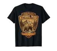 Protect National Parks Bear Vintage Arrowhead Badge Apparel T-Shirt