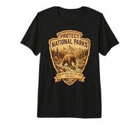 Protect National Parks Bear Vintage Arrowhead Badge Apparel T-Shirt Haut de Gamme