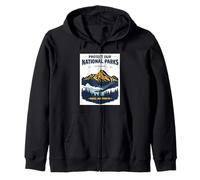 Protect Our National Parks Retro Vintage Randonnée Homme Femme Sweat à Capuche