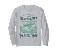 « Protect Our Ocean Keep The Sea Plastic Free » Jour de la Terre Manche Longue
