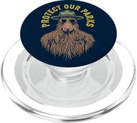 Protect Our Parks! Sasquatch Park Ranger Funny Bigfoot PopSockets PopGrip pour MagSafe