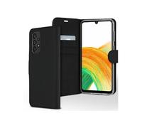 Protect Series - Etui à rabat pour téléphone portable - polyuréthanne thermoplastique (TPU), cuir artificiel, silicone - noir - pour Samsung Galaxy