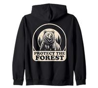 Protect The Forest Ours Grizzly rétro Motif Nature Sweat à Capuche