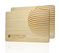 Protect Your Data DEKRA Carte bloqueur RFID en bois certifiée I Dernière technologie de brouillage E-Field - Pour protéger contre le vol de données I Carte extra fine de 0,8 mm pour chaque