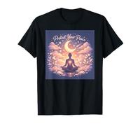 Protect Your Peace Cosmic Boho Mental Wellness Design T-Shirt