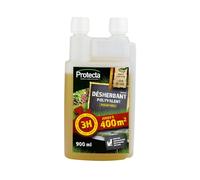 Protecta® Désherbant Polyvalent Concentré Jardin à l’Acide Pélargonique - Mauvaises Herbes & Mousses - Jusqu’à 400 m² - Action Rapide Visible en 2-3h - Bidon Autodoseur (900 ml)