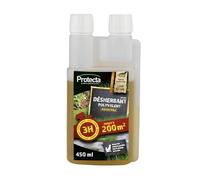 Protecta® Désherbant Polyvalent Concentré Jardin à l’Acide Pélargonique - Mauvaises Herbes & Mousses - Jusqu’à 400 m² - Action Rapide Visible en 2-3h - Bidon Autodoseur (450 ml)