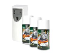 Protecta Diffuseur Automatique d'Insecticides avec 3 Recharges, Protection 24 Semaines, Contre Insectes Volants et Rampants, Blanc