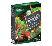 Protecta® Granulés Anti-Limaces et Escargots - Résistant à la Pluie - Protection Potager, Semis et Massifs - Appât Très Attractif - Utilisable en Agriculture Biologique (1 kg)