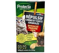 Protecta® - Granulés Répulsifs Chiens & Chats 400g - Anti-Griffures & Marquages Urinaires - Efficacité Prouvée 90% - Protection Jusqu’à 3 Mois - Tous Types de Surfaces - Usage Extérieur