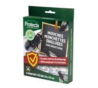 Protecta® Manchettes Engluées Anti-Mouches x4 - Piège sans Insecticide - Très Attractif- Discret et Efficace - Jusqu’à 6 semaines de Protection - Idéal pour Maison, Cuisine, Pièces Intérieures