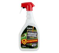 Protecta® Spray Désherbant Prêt à l’Emploi 1L - Effet Visible en 1h - Désherbant Puissant Allées, Terrasses, Cours - Formule renforcée avec booster - Extérieur Maison