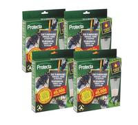 Protecta® Sac Piège à Mouches 3,5L - sans Insecticide - 4 Appâts Inclus - Jusqu’à 40 000 Mouches - Terrasse, Jardin, Bâtiments - Appât Puissant Muscattract Dry (4)