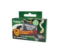 Protecta® Serpentins Attrape-Mouches x4 - Piège à Mouches sans Insecticide - Efficace pour la Maison - Facile à Suspendre