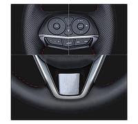 Protecteur Accessoires pour Ford pour Focus pour RS pour St pour St-Line 2015 2016 2017 2018 pour Kuga pour Ecosport Housse Volant Voiture Cuir Proteges Volant(Orange Thread)