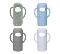 Protecteur Antichoc en Silicone de Qualité Alimentaire pour Biberons en Verre Protections Anti-Rayures et Chutes Ensemble de 4 Housses de Protection pour Biberons