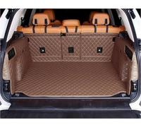 Protecteur Coffre Tapis De Coffre Voiture en Cuir Décoration Protection Garniture Intérieure Accessoires Modification pour BMW X5 G05 2019-2021(Khaki-6 pcs)