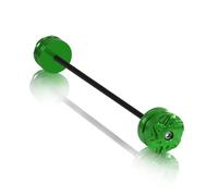 Protecteur Collision Curseurs Collision Essieu De Fourche Roue Avant Et Arrière Moto pour Z800 2012-2016 pour Ninja1000 2011-2025 Z800 Z1000(Arrière Vert)