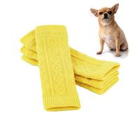 Protecteur Coude Chien - Polyester Spandex 5x14.5cm 4 Pièces | Manchon Récupération Chien | Chaussettes Tricotées Chauffe-Pattes | Manchette Protection Coude Animal Garder Chaud Et Protège Genoux