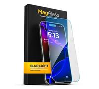 Protecteur d’Écran Lumière Bleue MagGlass Compatible avec iPhone 16 Pro - Verre Trempé avec Filtre Lumière Bleue (Applicateur Facile Inclus)