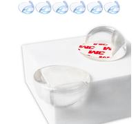 Protecteur d'angle de table, Lot de 6, Transparent, Forme ronde, Protecteurs des bords, Protection d'angle parfait pour les coins de meubles, Doté d’un adhésif spécial, Antichoc tête, corner guard
