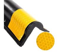 Protecteur d'angle en caoutchouc Protection d'angle murale en caoutchouc for garages de stationnement, jaune, longueur 60-120cm, 5 pièces(2pcs-60cm)