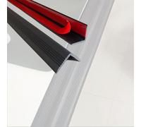 Protecteur d'angle Mural Bande De Protection De Bord De 300 Cm De Long, Moulure De Finition Flexible pour Protéger Les Angles des Murs, Protection Intérieure(Black,W 25 MM)